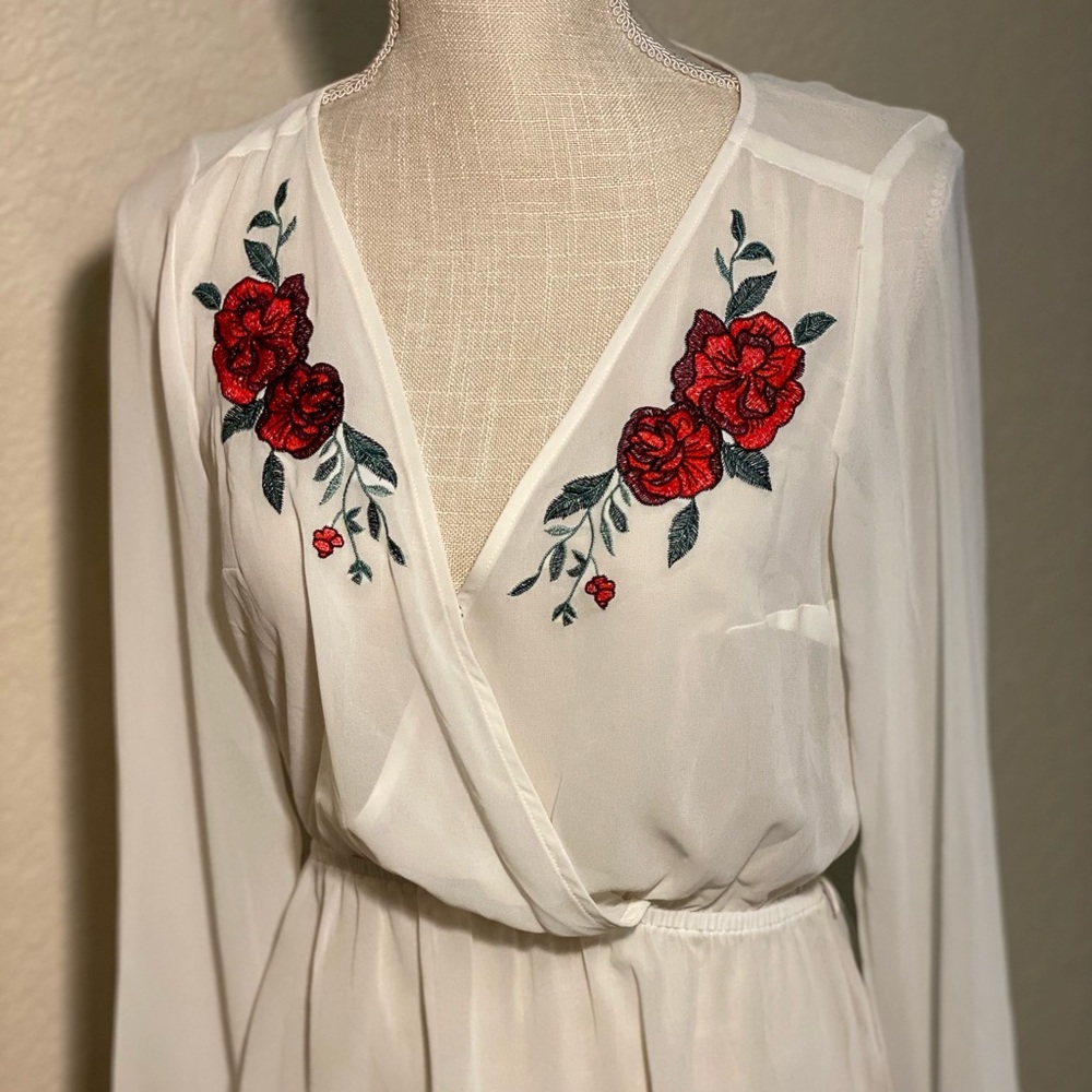 Sheer rose blouse
